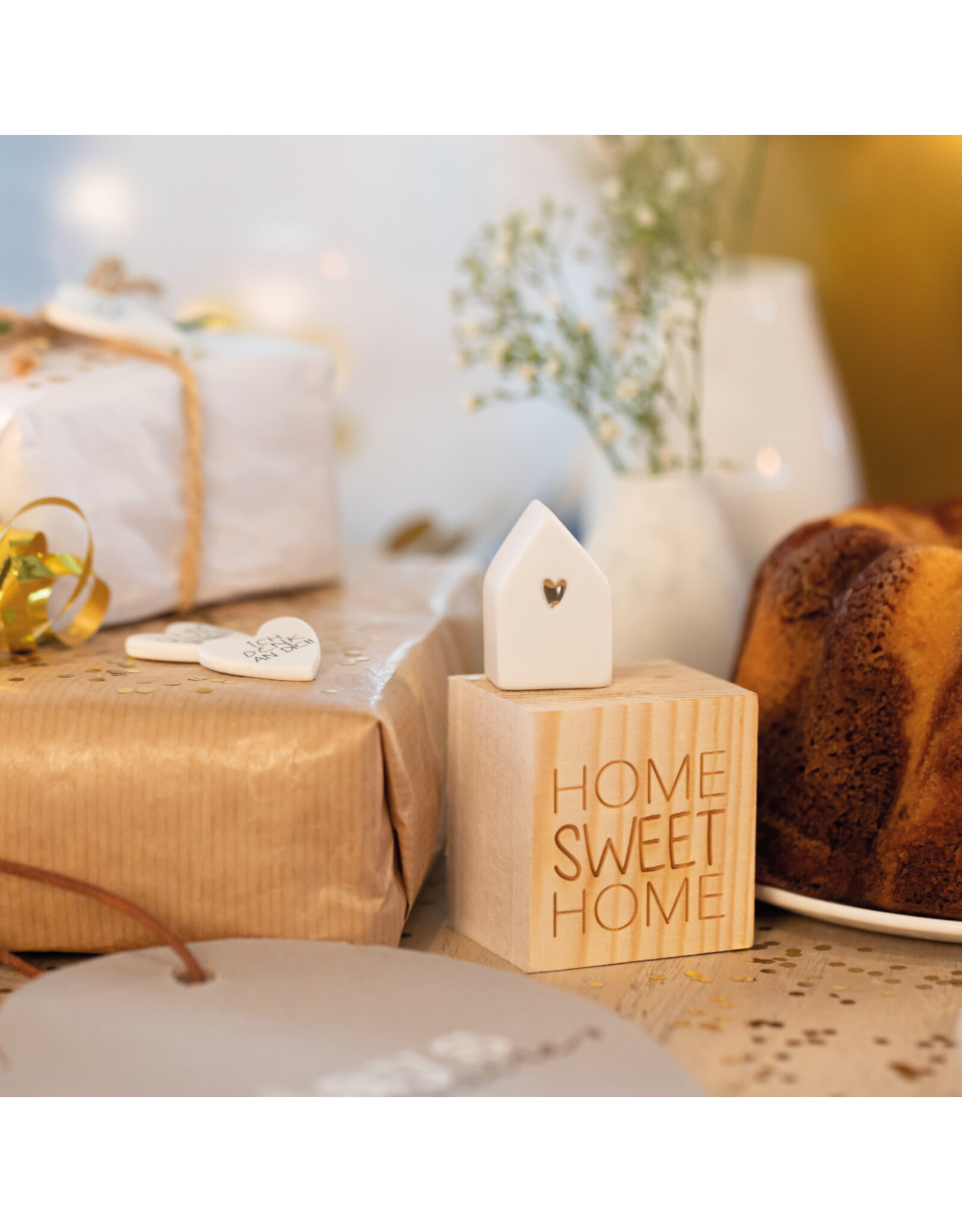 Raeder Geluksdoosje - Home sweet home - 4,5 x 4,5 x 3,5 cm