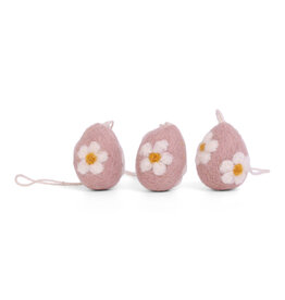 Gry & Sif Mini Eitjes - Roos met Bloemen - 3st