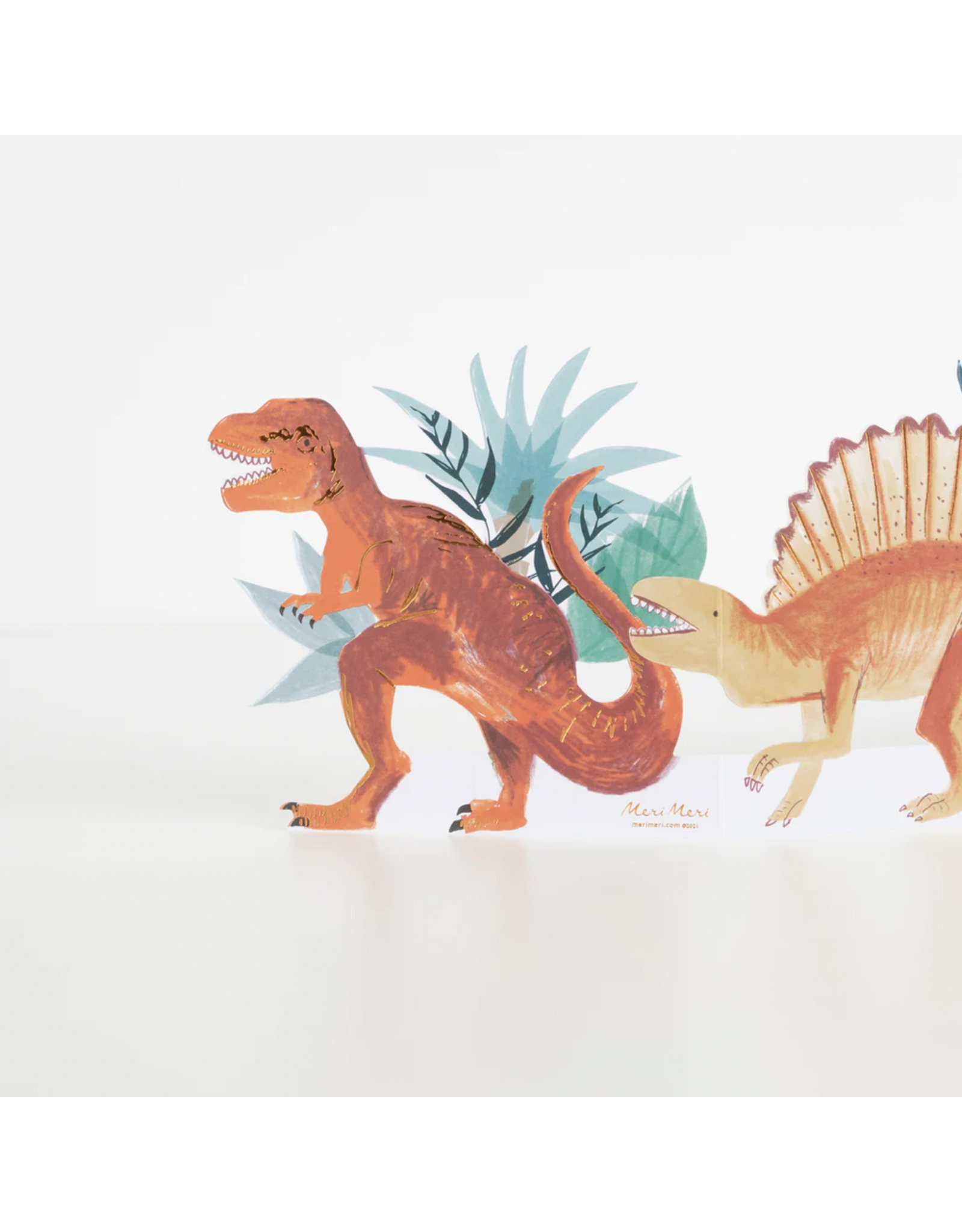 Meri Meri Wenskaart - Dinosaur Concertina Kaart + Envelope