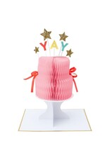 Meri Meri Wenskaart - YAY! Cake - Honeycomb + Envelop