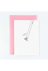Studio Flash Wenskaart - Woohoo Swing - Letterpress Kaart + Envelop