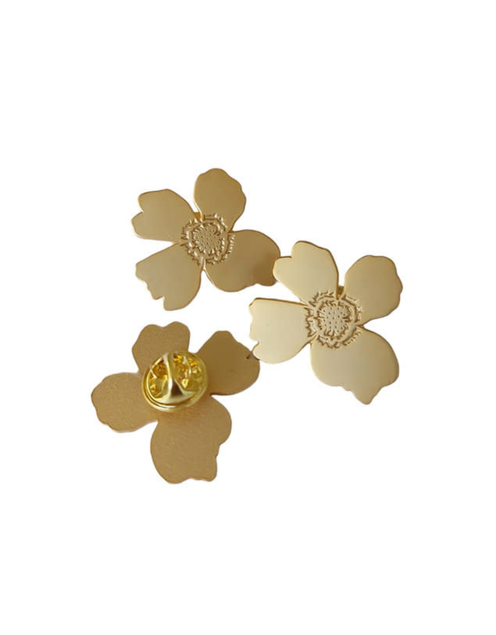 Poussière des rues Pin India Flower - Messing - Ø 2,5cm