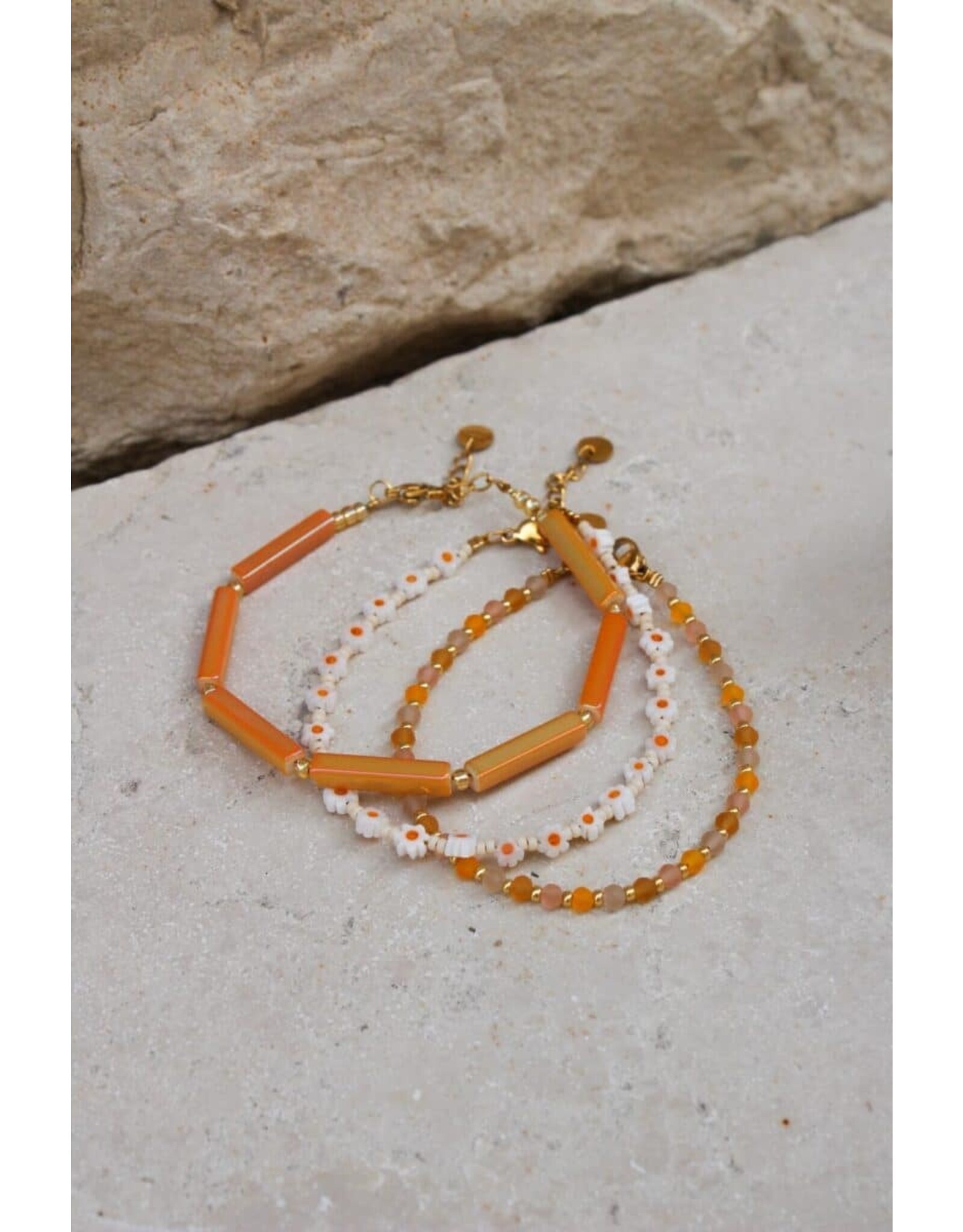 Label Kiki Armband - Baby Daisy - Goud - RVS