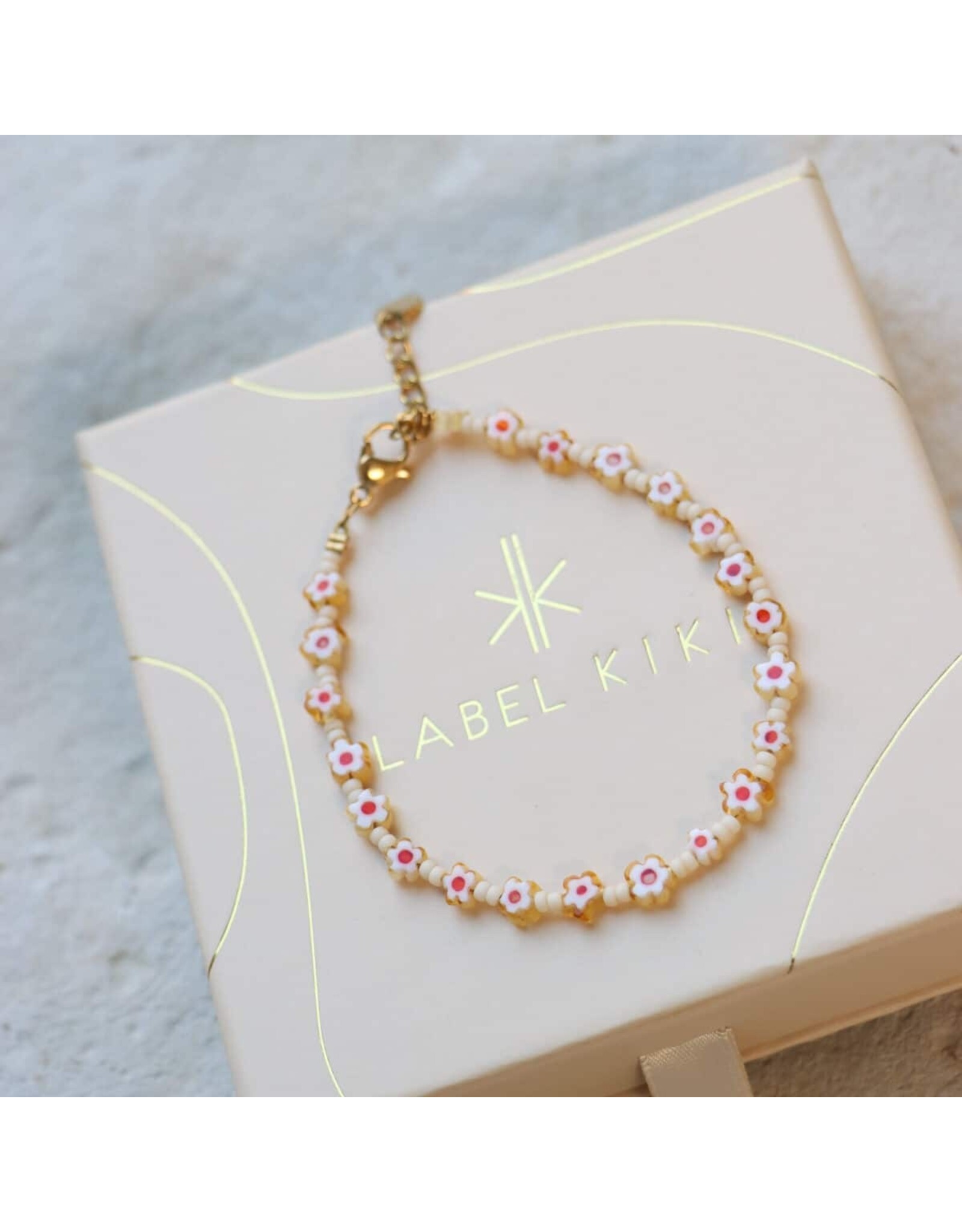 Label Kiki Armband - Baby Daisy - Goud - RVS