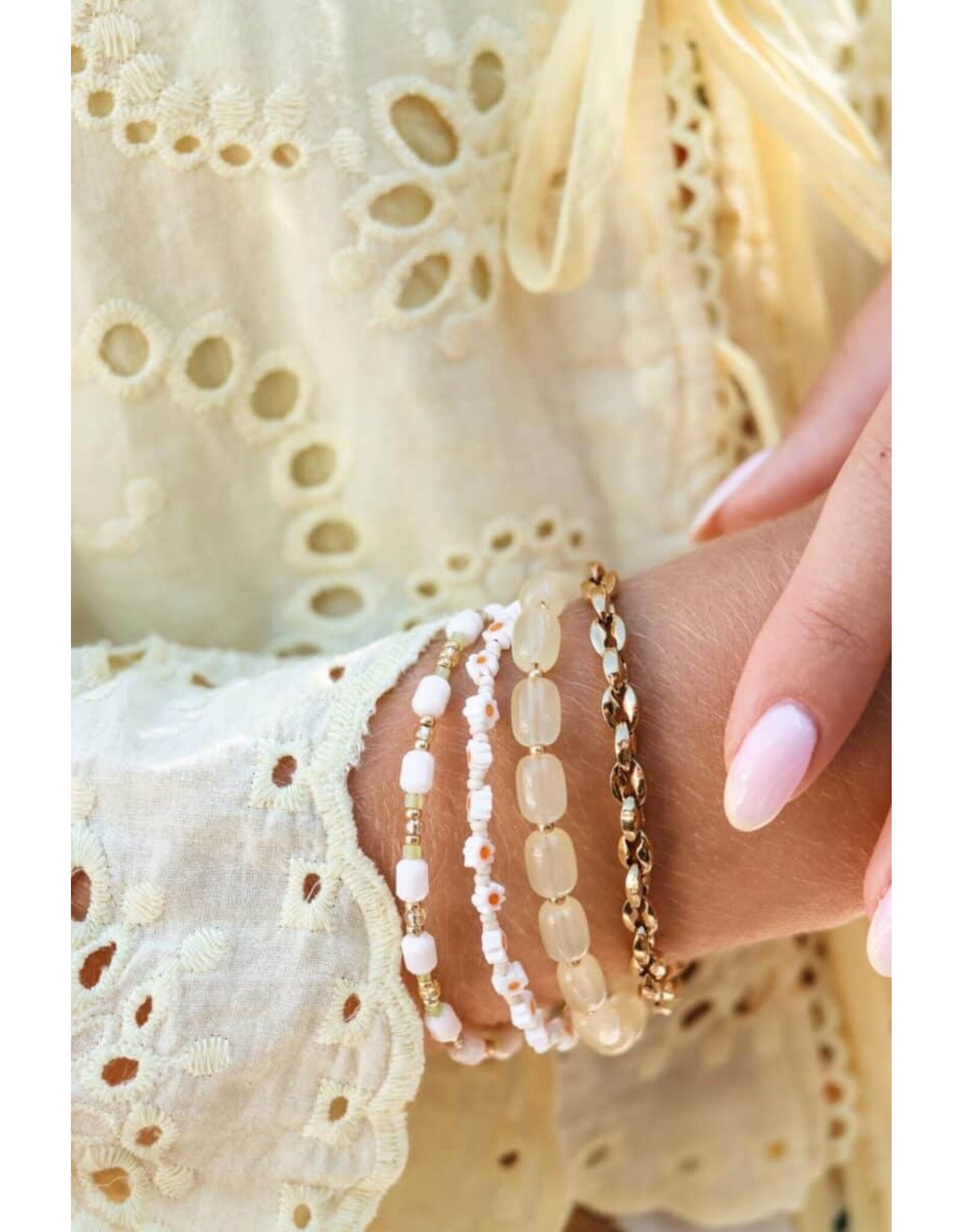 Label Kiki Armband - Baby Daisy - Goud - RVS