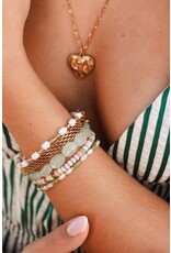 Label Kiki Armband - Flat Chain - Goud - RVS