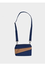 Susan Bijl Bum Bag S, Blue & Camel - 13 x 18,5 x 6,5