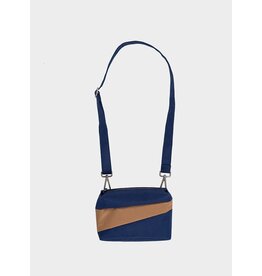 Susan Bijl Bum Bag S, Blue & Camel - 13 x 18,5 x 6,5