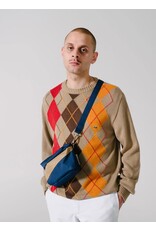 Susan Bijl Bum Bag S, Blue & Camel - 13 x 18,5 x 6,5