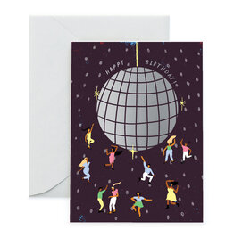 Carolyn Suzuki Goods Wenskaart - Disco Ball - Dubbele kaart + Envelop