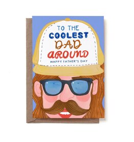 Reddish Design Wenskaart - Coolest dad around - Dubbele kaart + Envelop