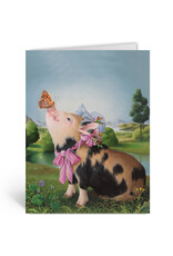 Inkognito Wenskaart - Miss Piggy - Dubbele kaart + Envelop