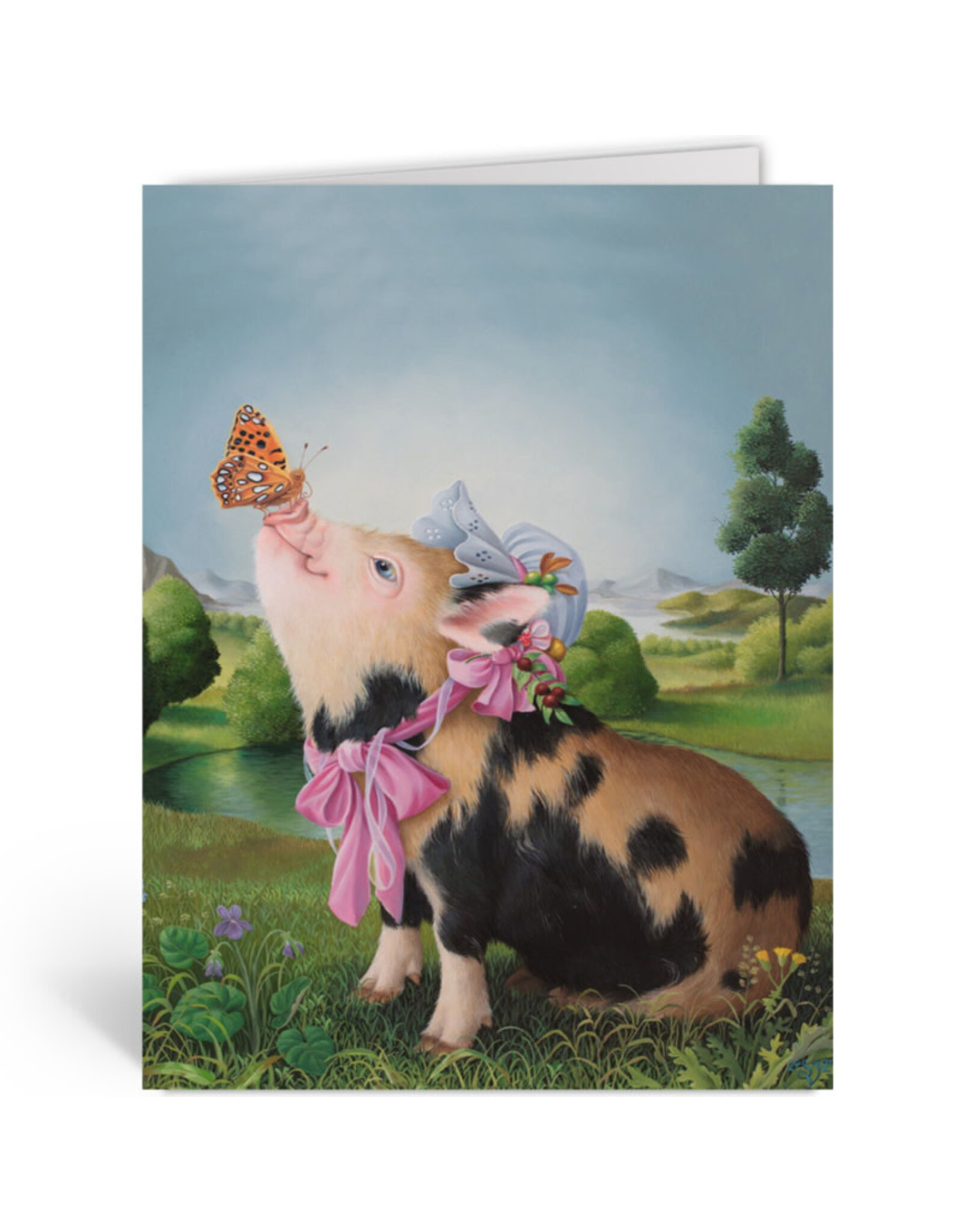Inkognito Wenskaart - Miss Piggy - Dubbele kaart + Envelop