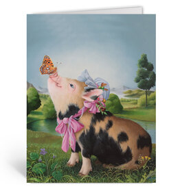 Inkognito Wenskaart - Miss Piggy - Dubbele kaart + Envelop