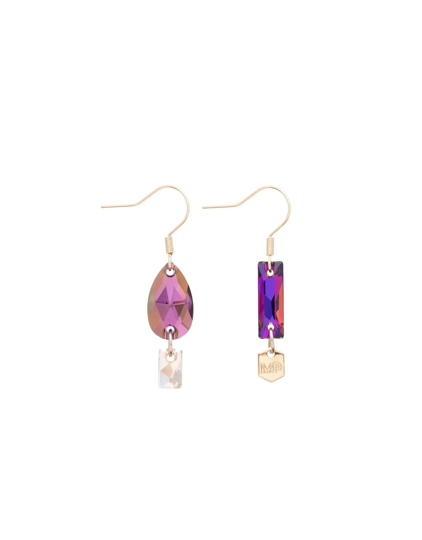 Murielle Perrotti Oorbel MP - Crush - Kristal Asym - Goud