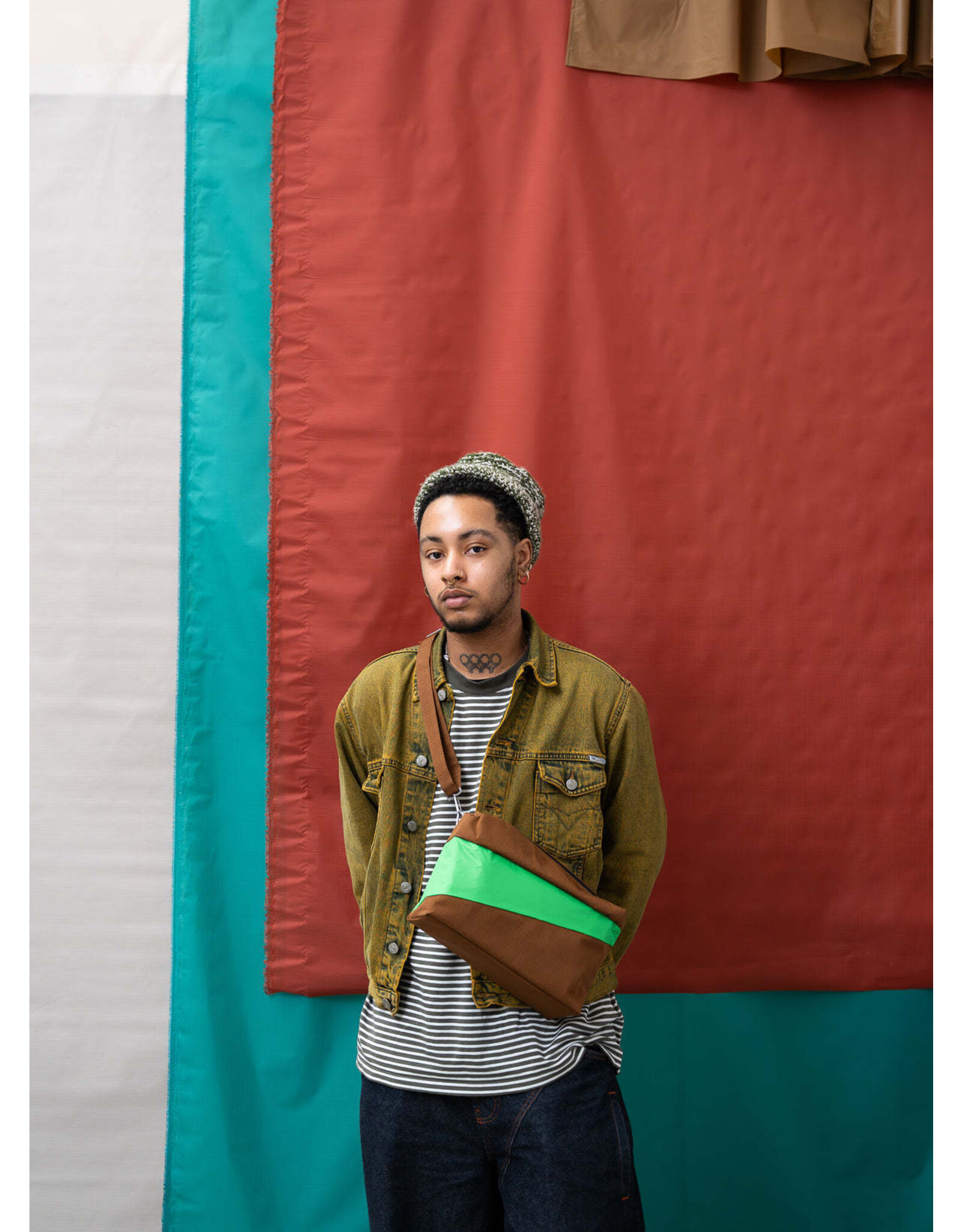 Susan Bijl Bum Bag M - Hazel & Greenscreen - 19 x 28 x 8,5