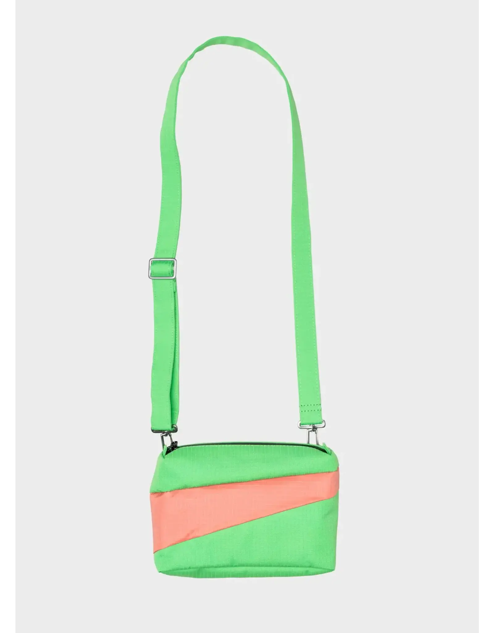 Susan Bijl Bum Bag S, Greenscreen & Coral - 13 x 18,5 x 6,5