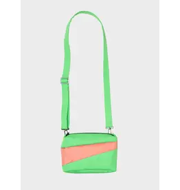 Susan Bijl Bum Bag S, Greenscreen & Coral - 13 x 18,5 x 6,5