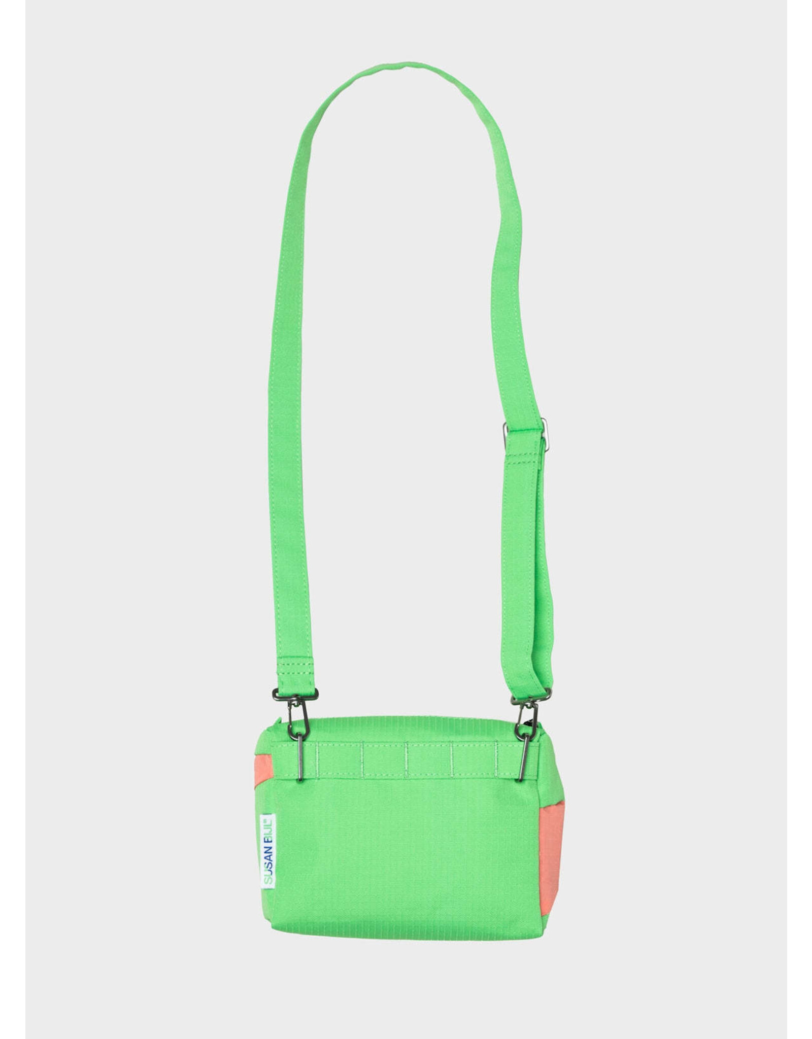 Susan Bijl Bum Bag S, Greenscreen & Coral - 13 x 18,5 x 6,5