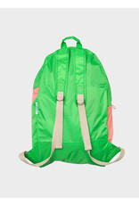 Susan Bijl Foldable Backpack L, Greenscreen & Coral - 54 x 28 x 15 cm