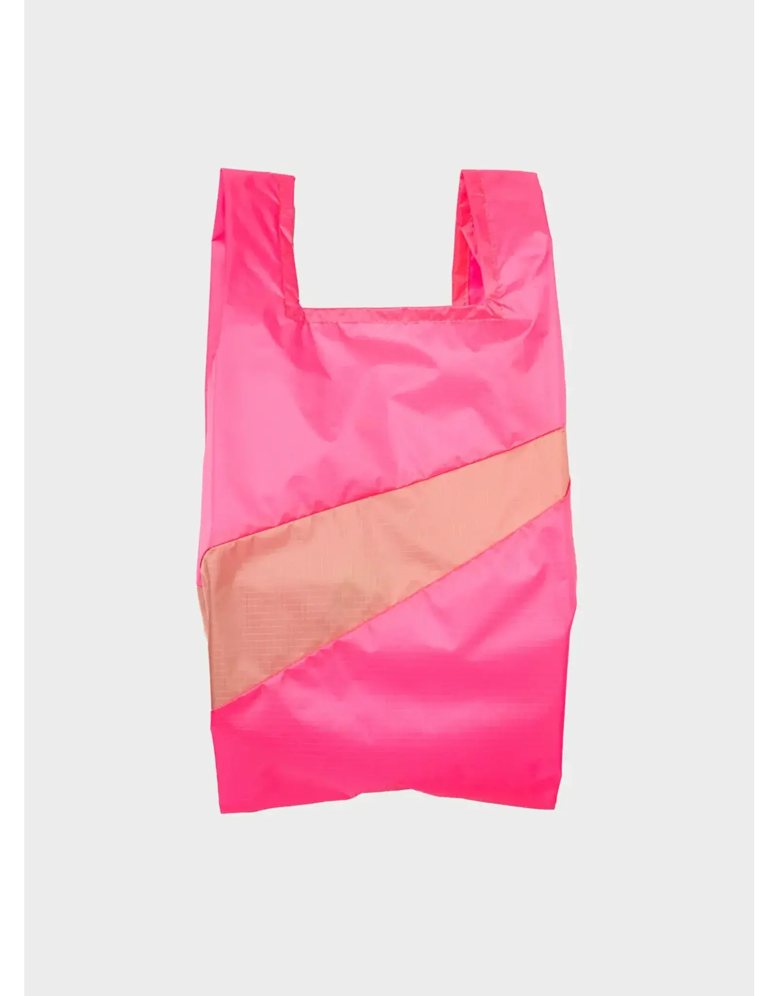 Susan Bijl Shopping bag M, Fluo Pink & Try - 27 x 55 x 18 cm