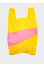 Susan Bijl Shopping bag L, TV Yellow & Fluo Pink - 37,5 x 69 x 34cm