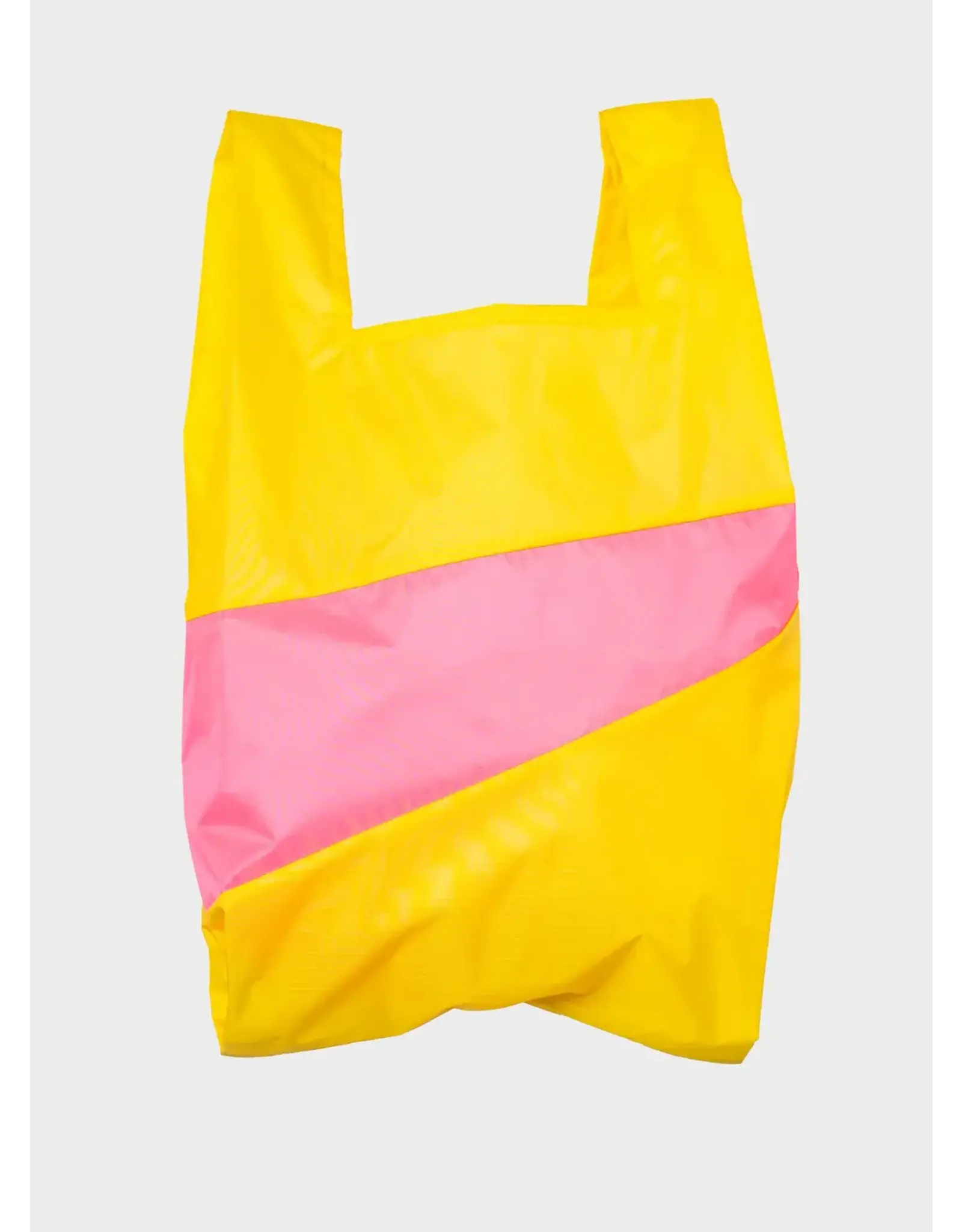 Susan Bijl Shopping bag L, TV Yellow & Fluo Pink - 37,5 x 69 x 34cm