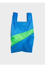 Susan Bijl Shopping bag M, Wave & Greenscreen - 27 x 55 x 18 cm