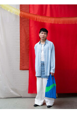 Susan Bijl Shopping bag M, Wave & Greenscreen - 27 x 55 x 18 cm