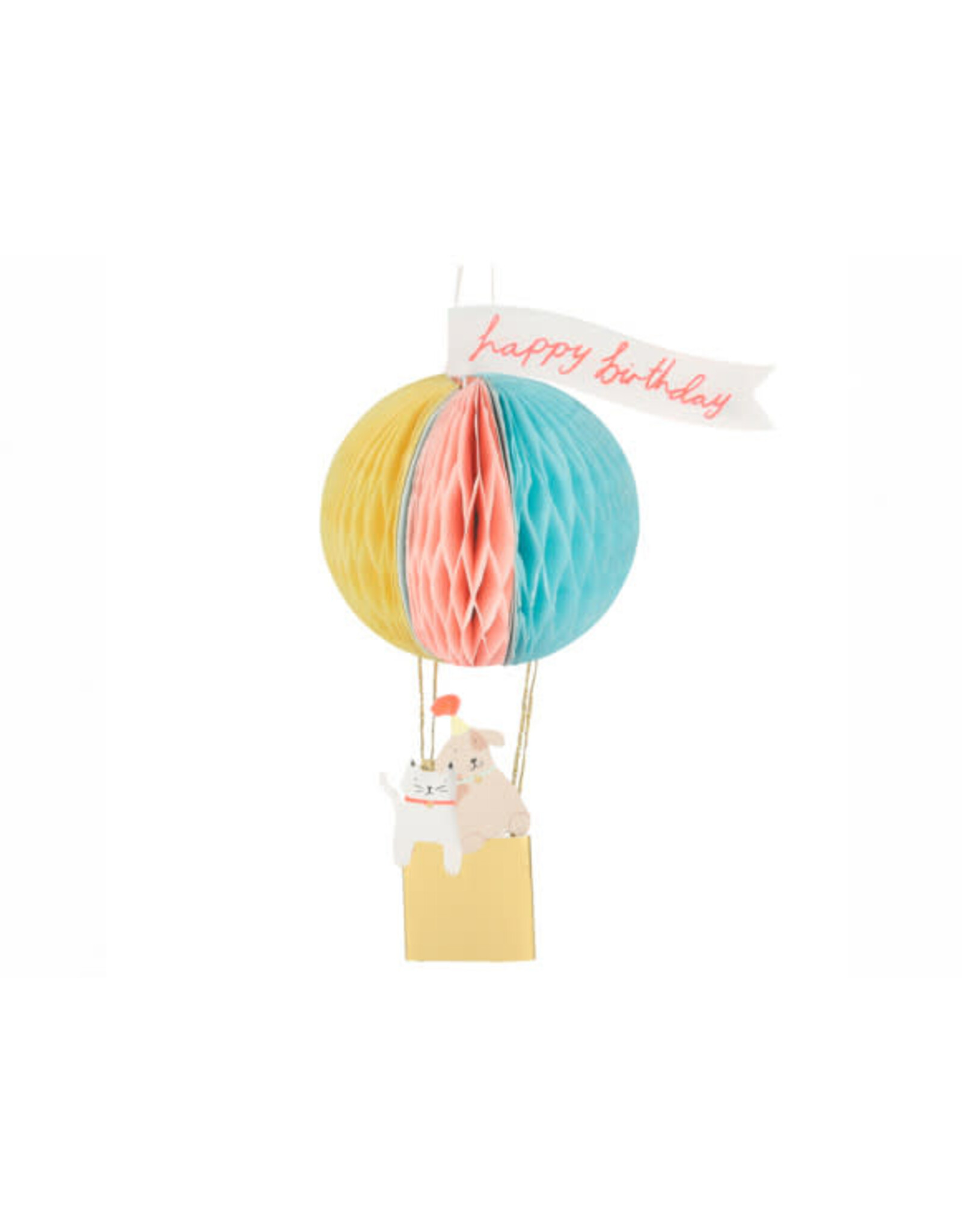 Meri Meri Wenskaart - Honeycomb Air Balloon + Envelop