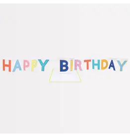Meri Meri Wenskaart - Colorful Birthday Banner + Envelop