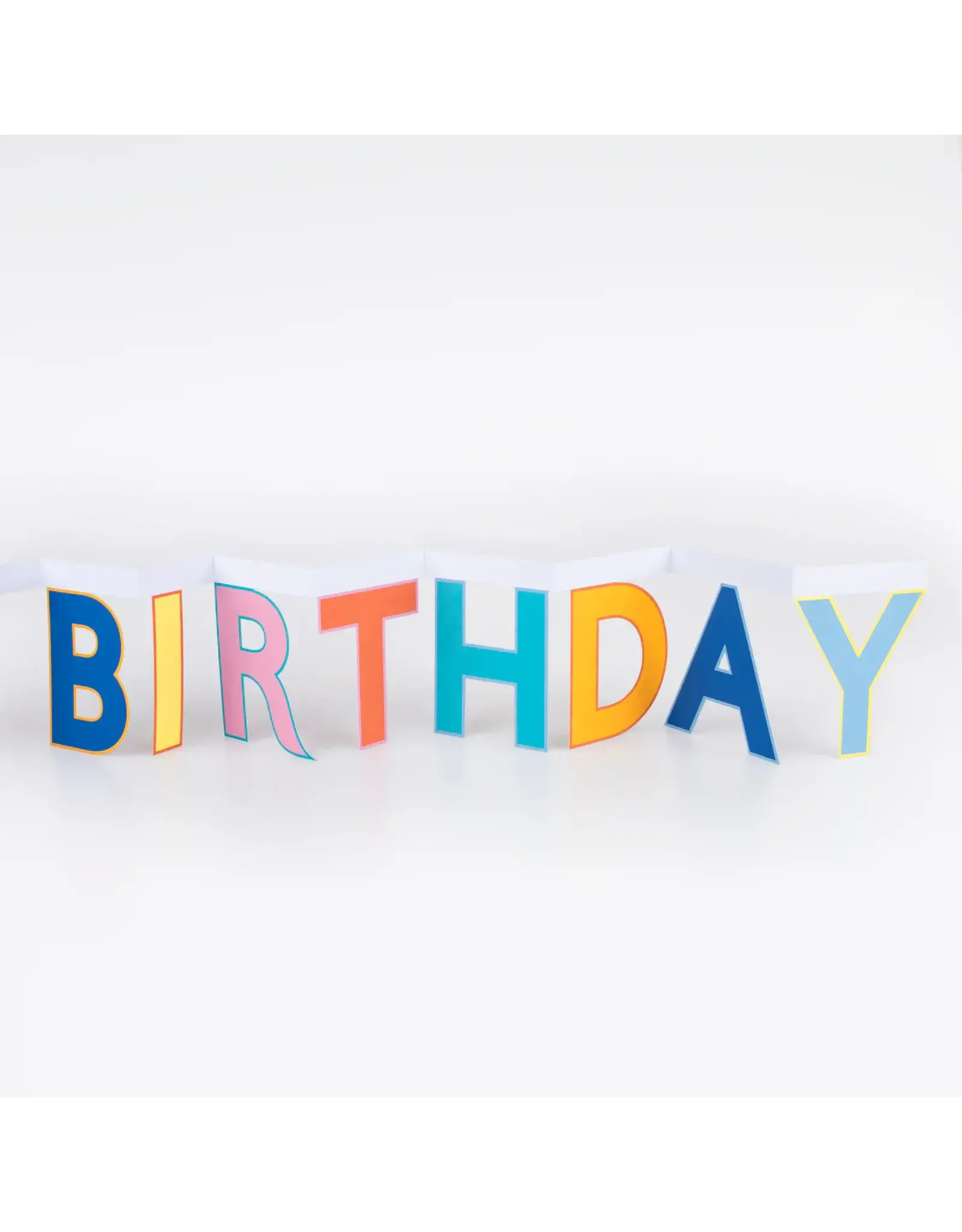 Meri Meri Wenskaart - Colorful Birthday Banner + Envelop