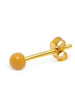 Lulu Copenhagen Oorbel Stud - Color Ball, Marigold - Single - 3mm