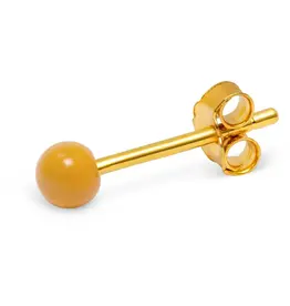 Lulu Copenhagen Oorbel Stud - Color Ball, Marigold - Single - 3mm