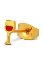 Lulu Copenhagen Oorbel Stud - Friday Red - Goud - Single