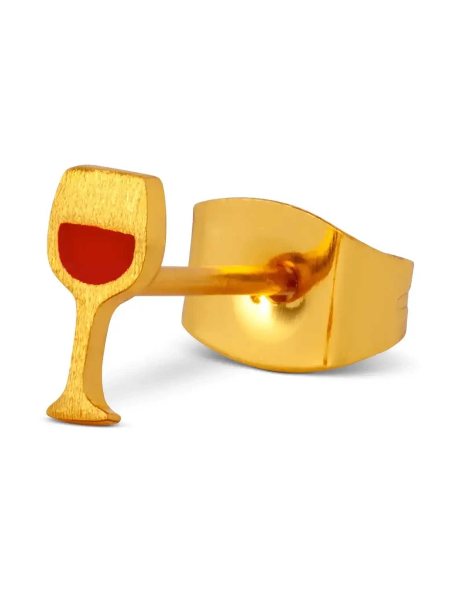 Lulu Copenhagen Oorbel Stud - Friday Red - Goud - Single