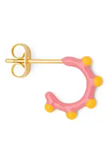 Lulu Copenhagen Oorbel Hoop S - Color Dot, Sunflower - Single