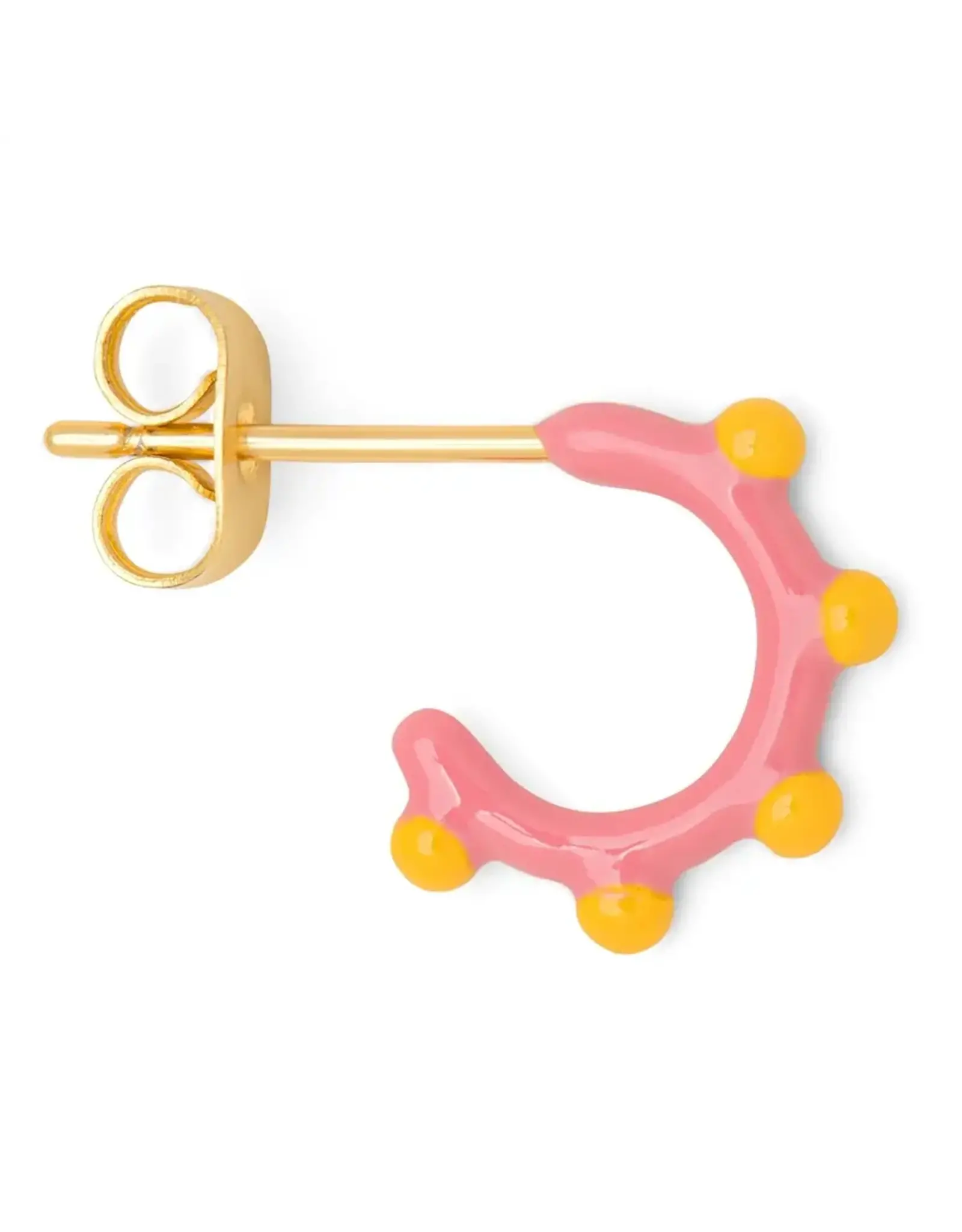 Lulu Copenhagen Oorbel Hoop S - Color Dot, Sunflower - Single