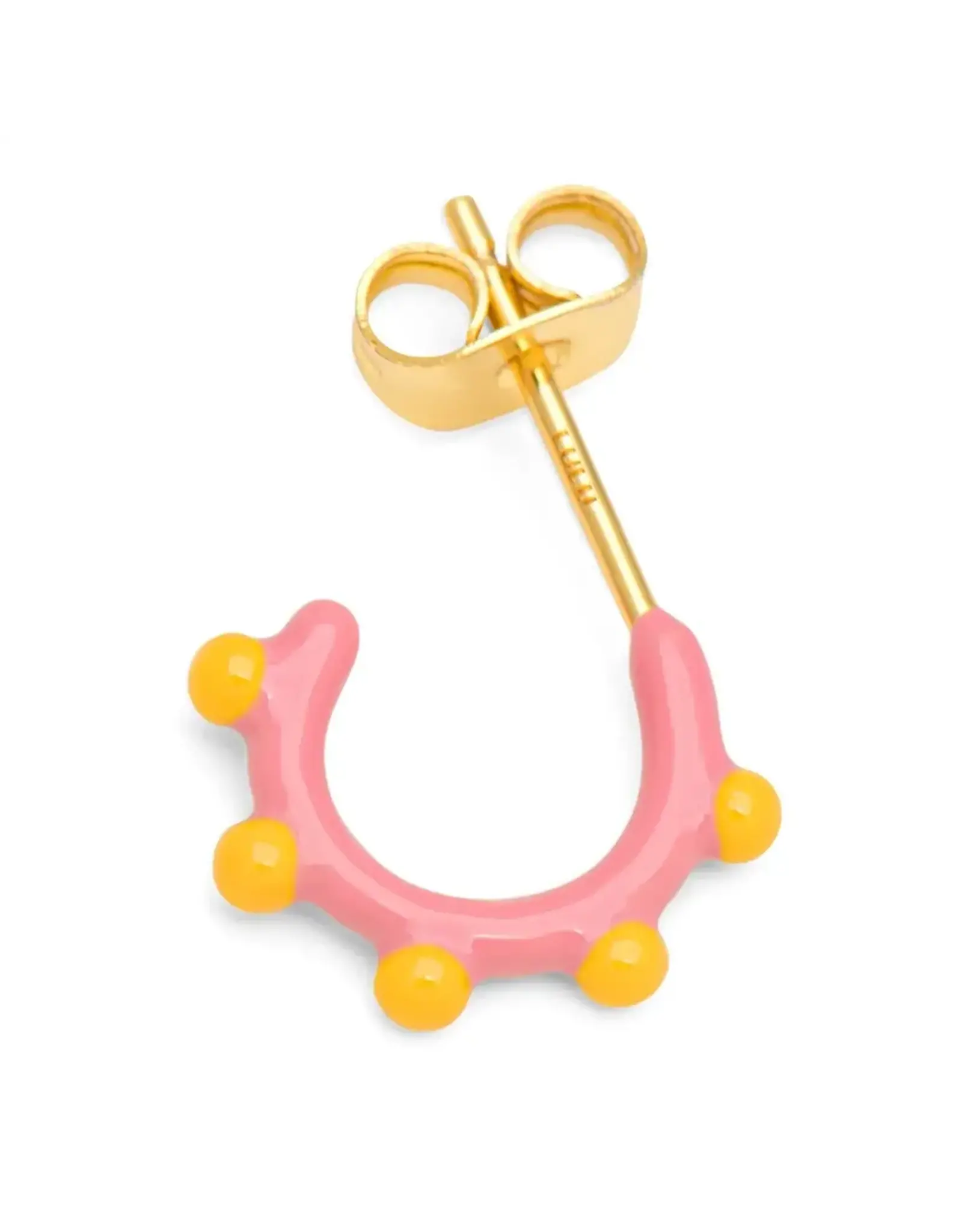 Lulu Copenhagen Oorbel Hoop S - Color Dot, Sunflower - Single