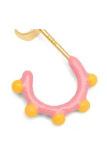 Lulu Copenhagen Oorbel Hoop S - Color Dot, Sunflower - Single