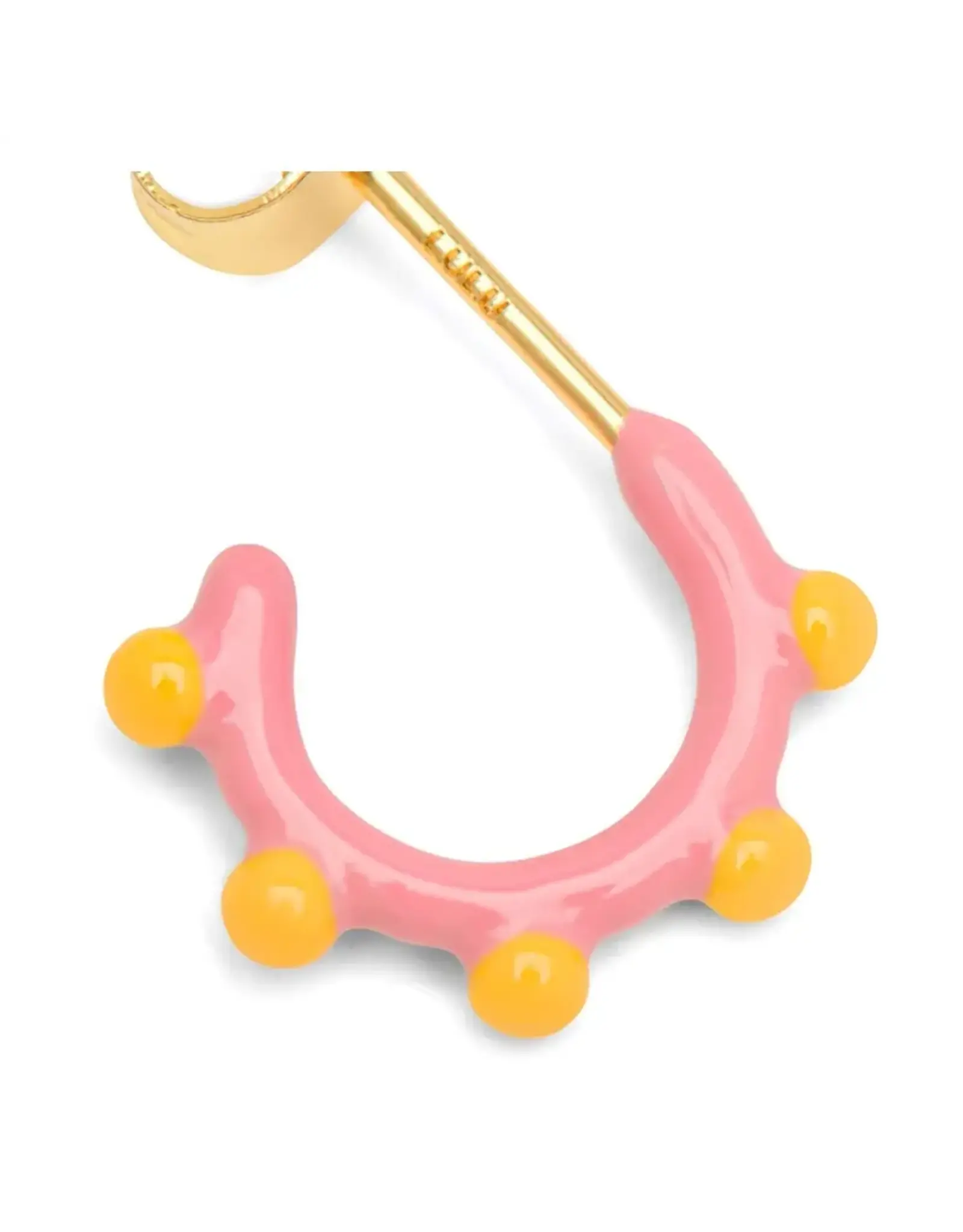 Lulu Copenhagen Oorbel Hoop S - Color Dot, Sunflower - Single