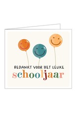 Mail-Box Wenskaart - Bedankt voor het leuke schooljaar - Dubbele kaart + Envelop