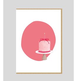 Josefien Wenskaart - Taart - Dubbele kaart + Envelop