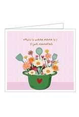 Mail-Box Wenskaart - Thuis is waar mama is! - Dubbele kaart + Envelop