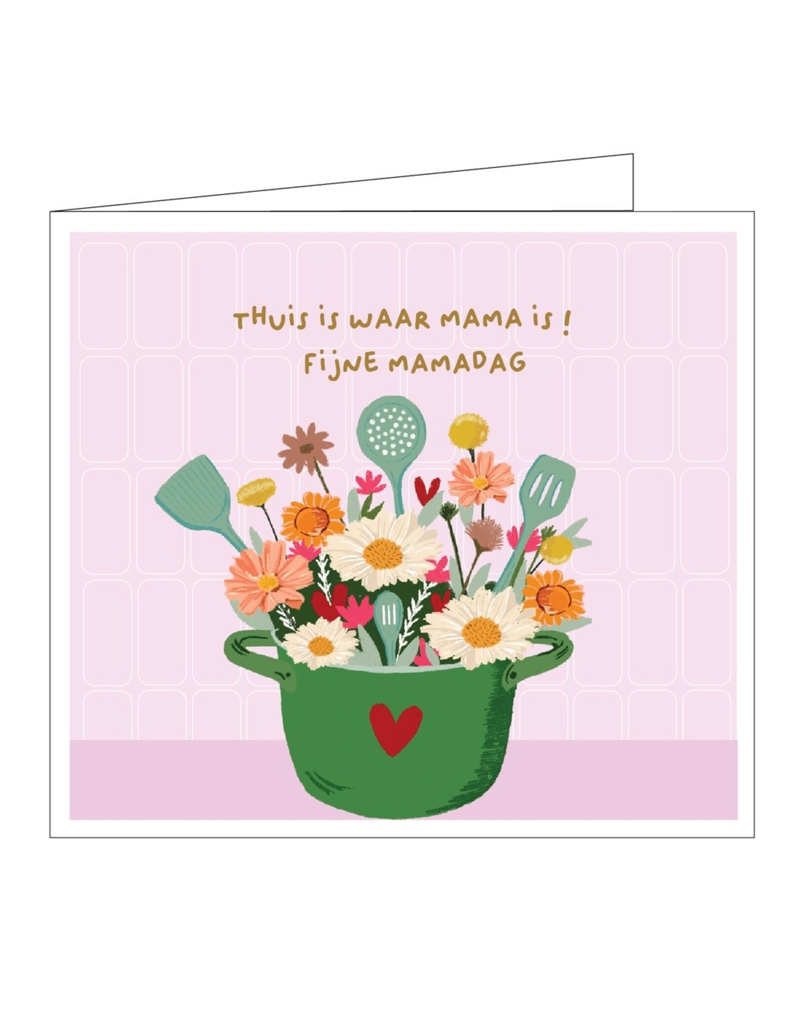 Mail-Box Wenskaart - Thuis is waar mama is! - Dubbele kaart + Envelop