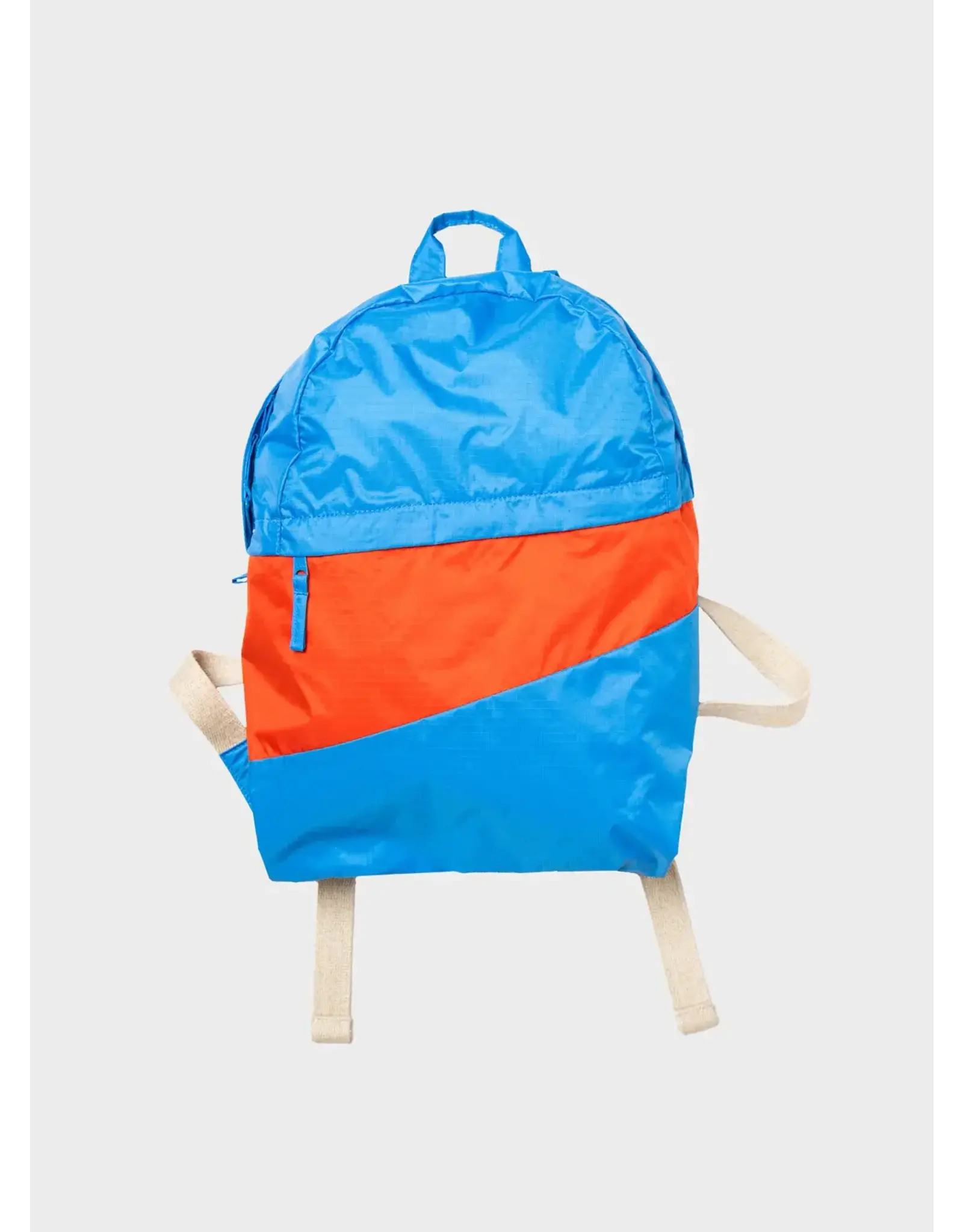 Susan Bijl Foldable Backpack M, Wave & Red Alert - 40 x 25 x 10 cm