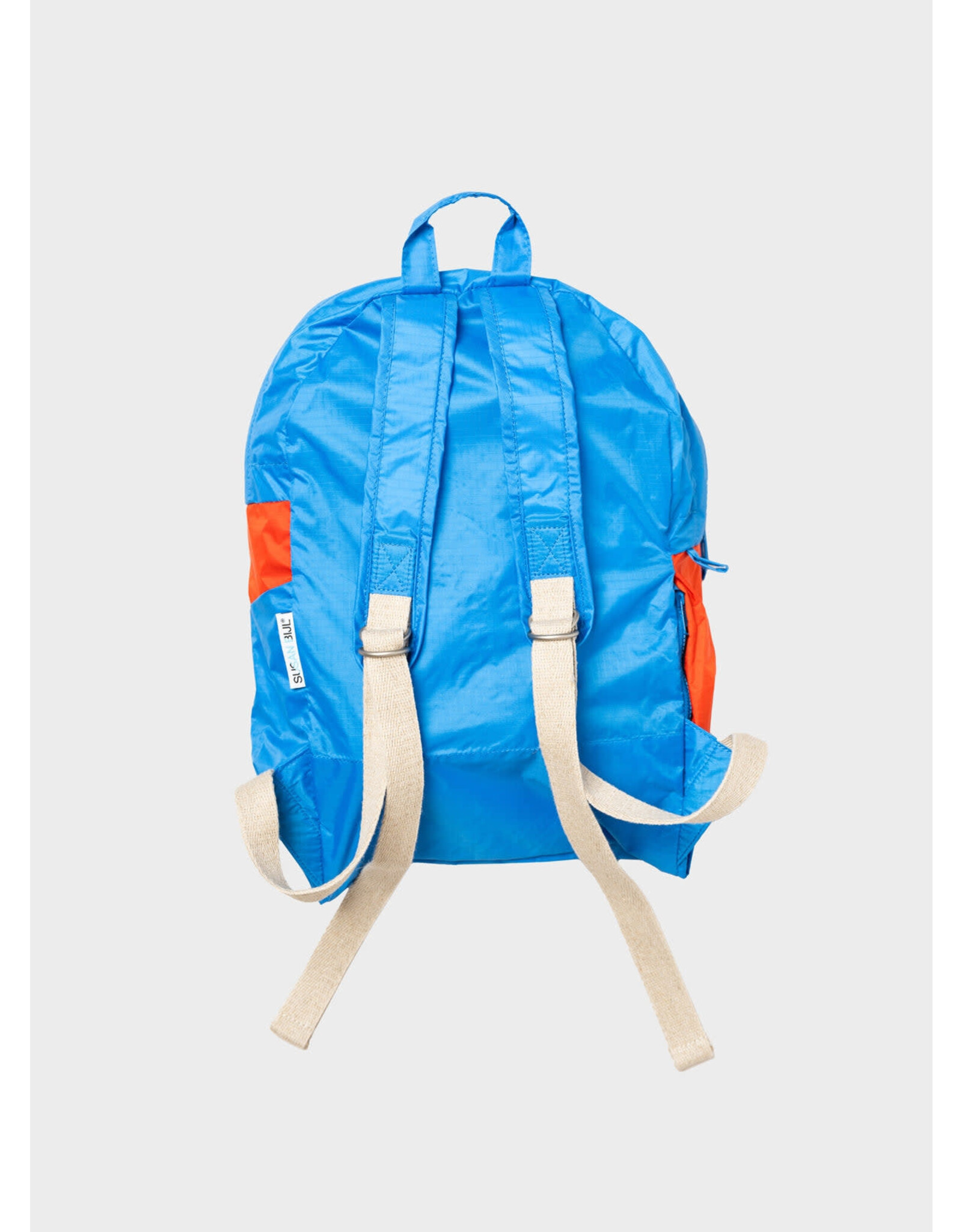 Susan Bijl Foldable Backpack M, Wave & Red Alert - 40 x 25 x 10 cm