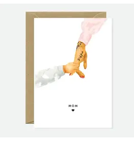 All The Ways to Say Wenskaart - Mom and Baby Hand - Dubbele kaart + Envelop