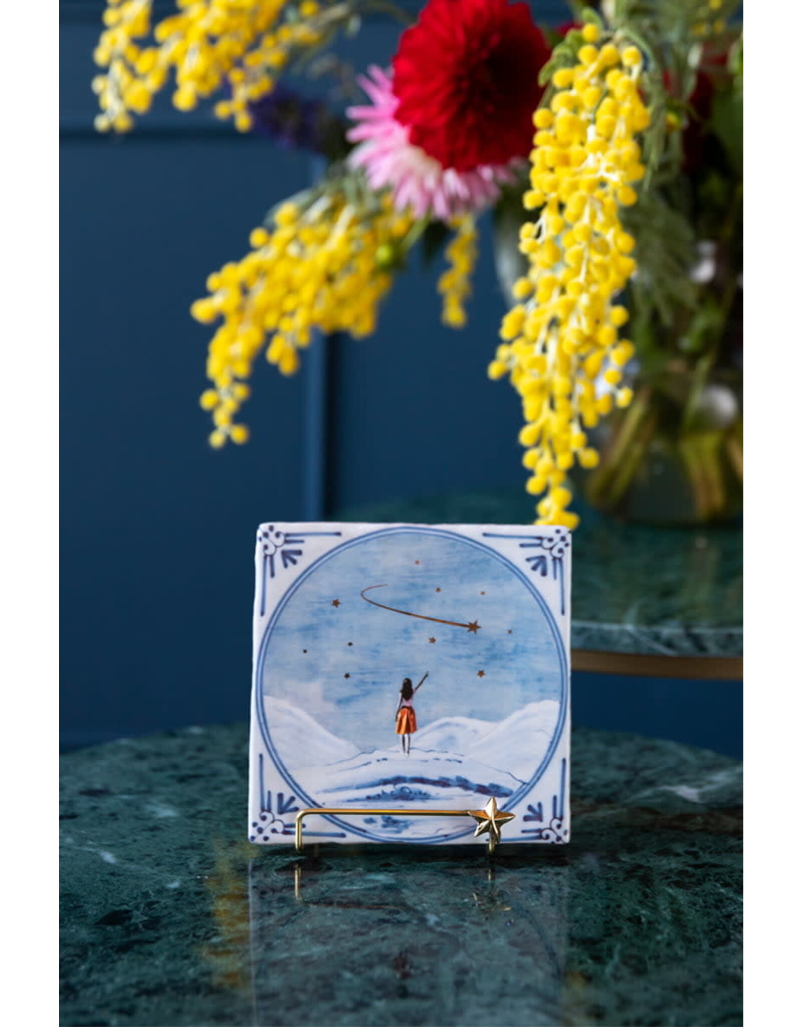 Storytiles Golden Stand Star - 8 x 9 x 8,5 cm