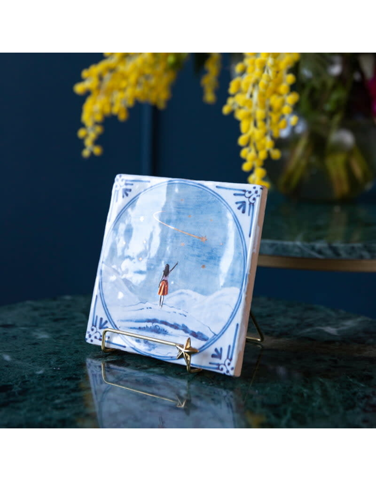 Storytiles Golden Stand Star - 8 x 9 x 8,5 cm
